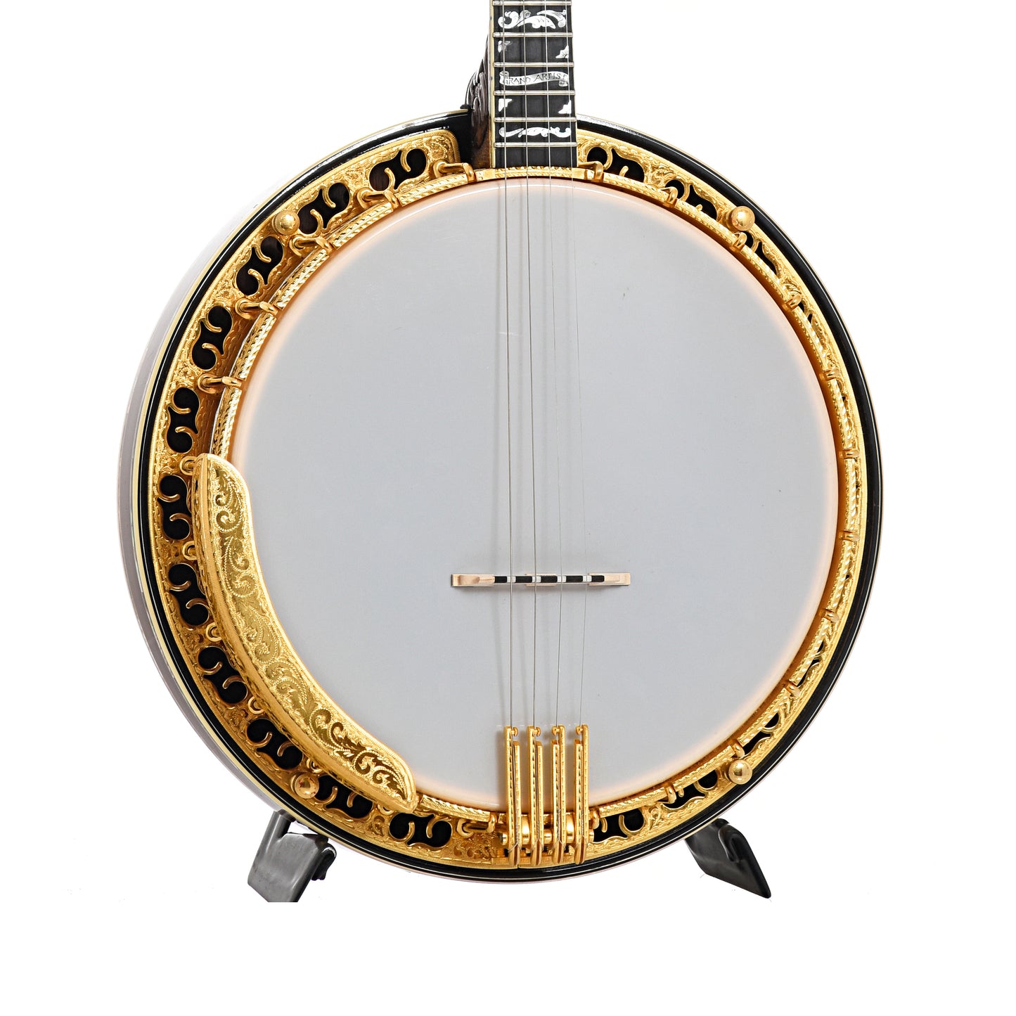 Front and side of Ome Grand Artist Tenor Banjo