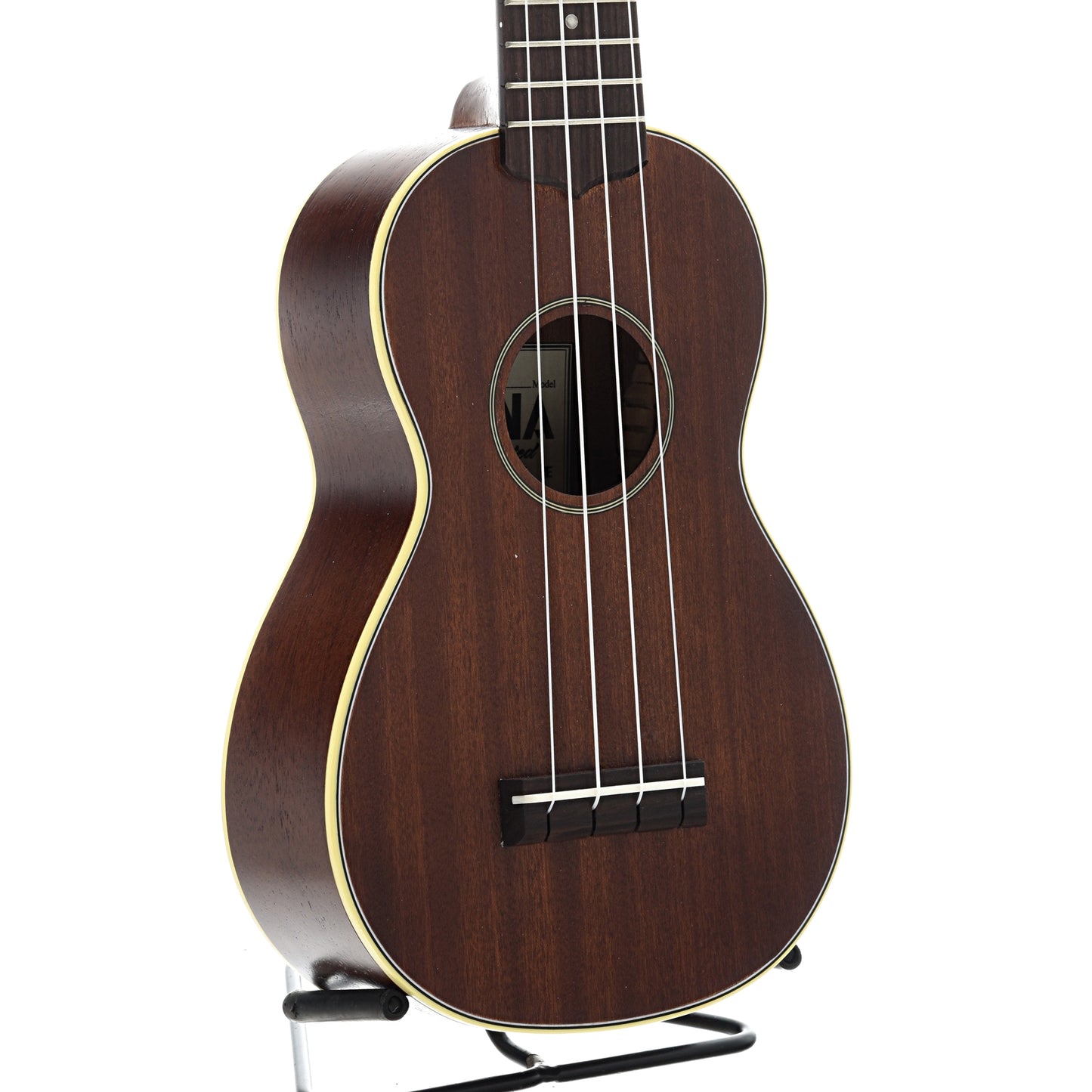 front and side of Ohana Vintage SK-38 Premium-Grade Mahogany Soprano Ukulele