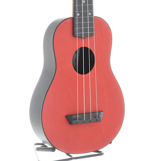 Front and Side of Flight TUS35 Travel Series Soprano Ukulele, Red
