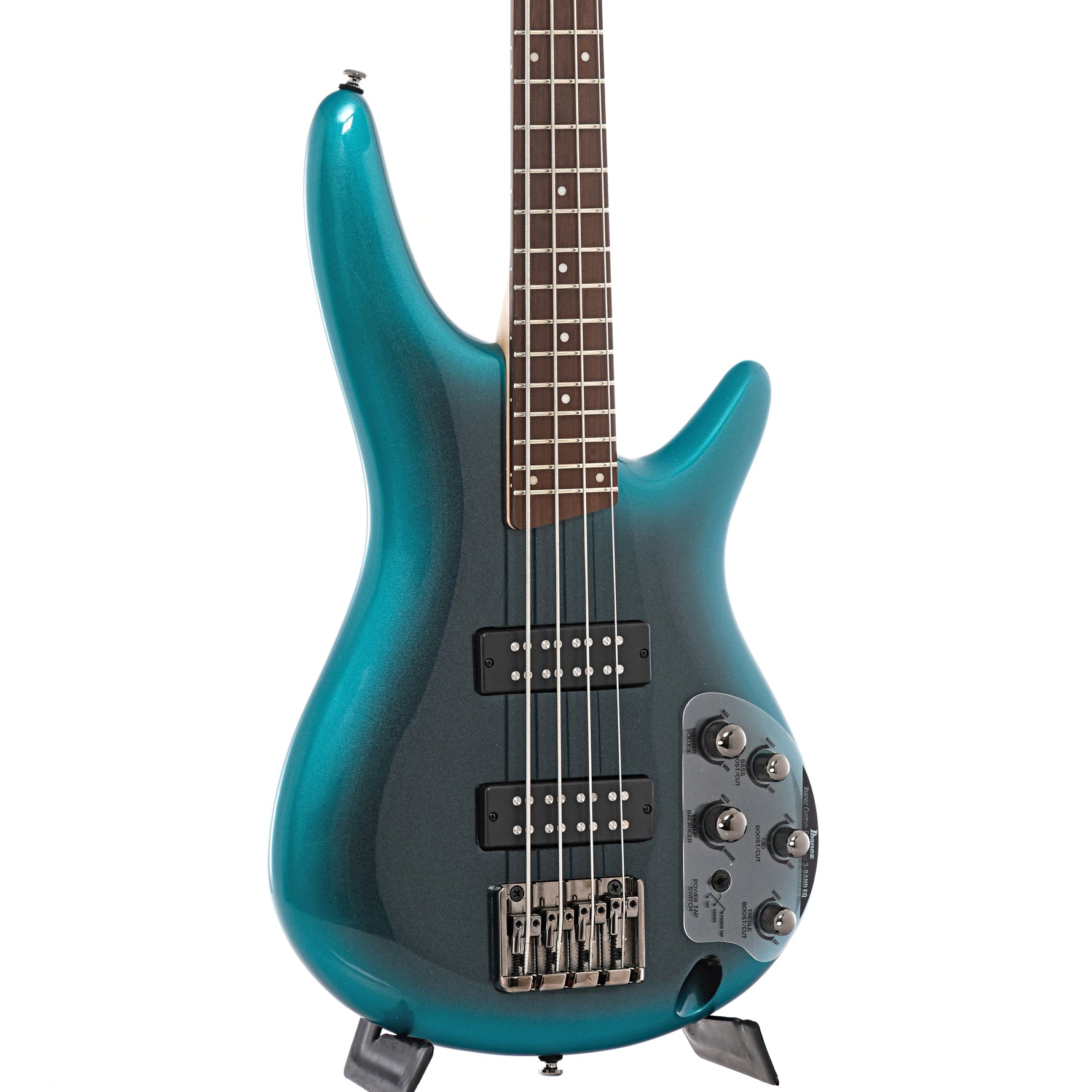 Ibanez SR300E 4-String Bass, Cerulean Aura Burst – Elderly Instruments