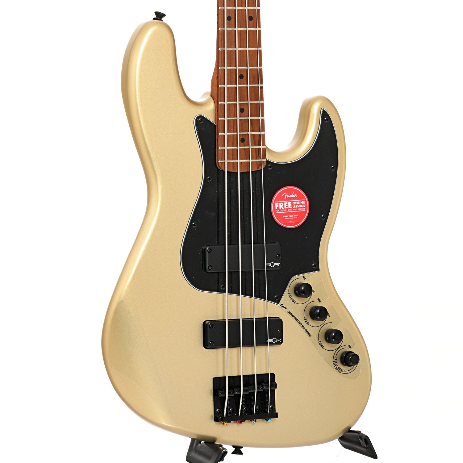 Image 3 of Squier Contemporary Active Jazz Bass HH, Shoreline Gold- SKU# SCAJBHHGLD : Product Type Solid Body Bass Guitars : Elderly Instruments