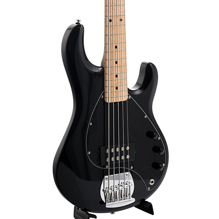 Image 1 of Sterling by Music Man Stingray Ray5 5-String Bass, Black Finish- SKU# RAY5-BK : Product Type Solid Body Bass Guitars : Elderly Instruments