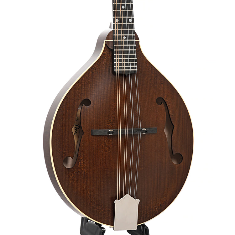 Front and Side of Pava A5 Satin Model Mandolin, Brown