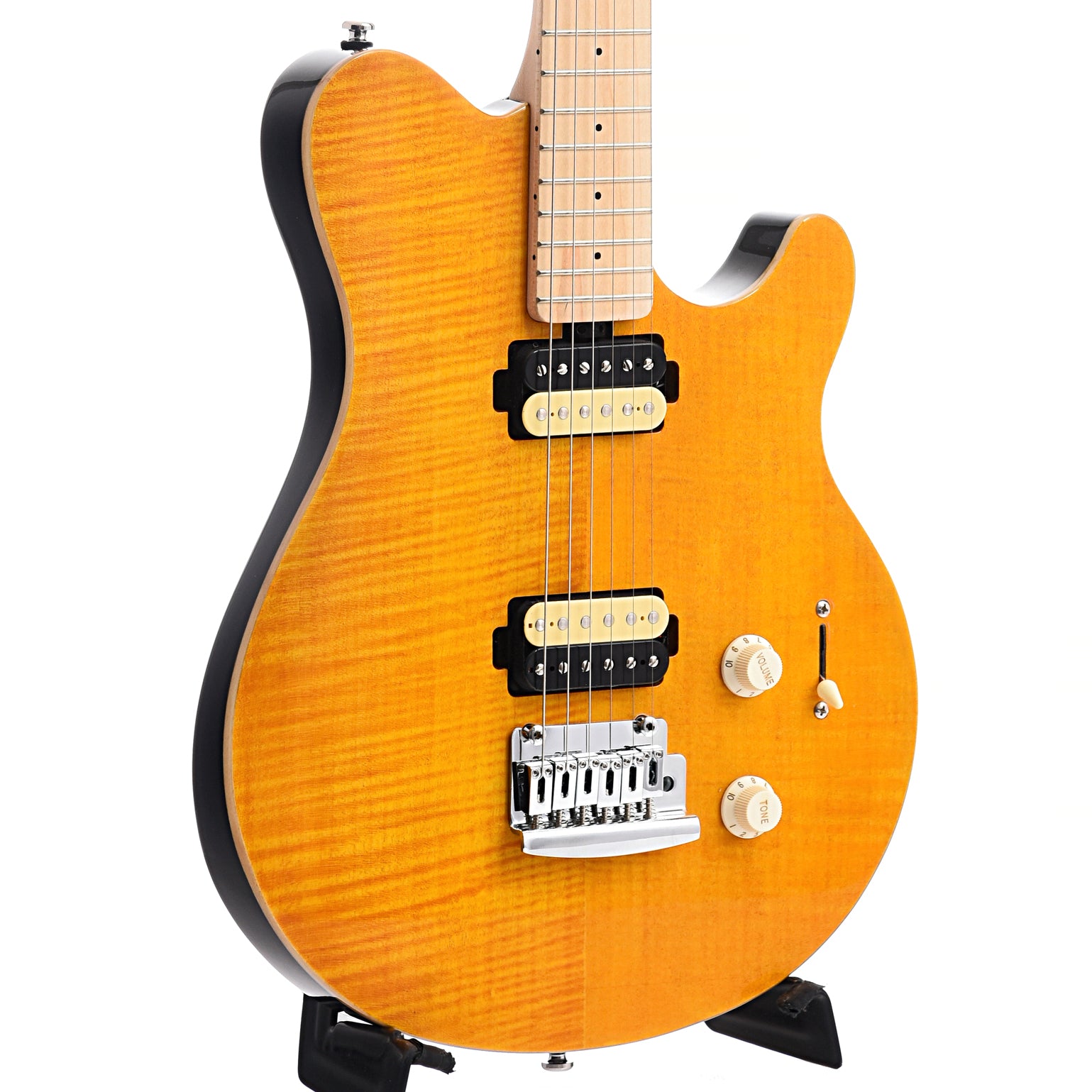 Image 3 of Sterling by Music Man Axis Electric Guitar Trans Gold Finish - SKU# AX3FM-TGO : Product Type Solid Body Electric Guitars : Elderly Instruments