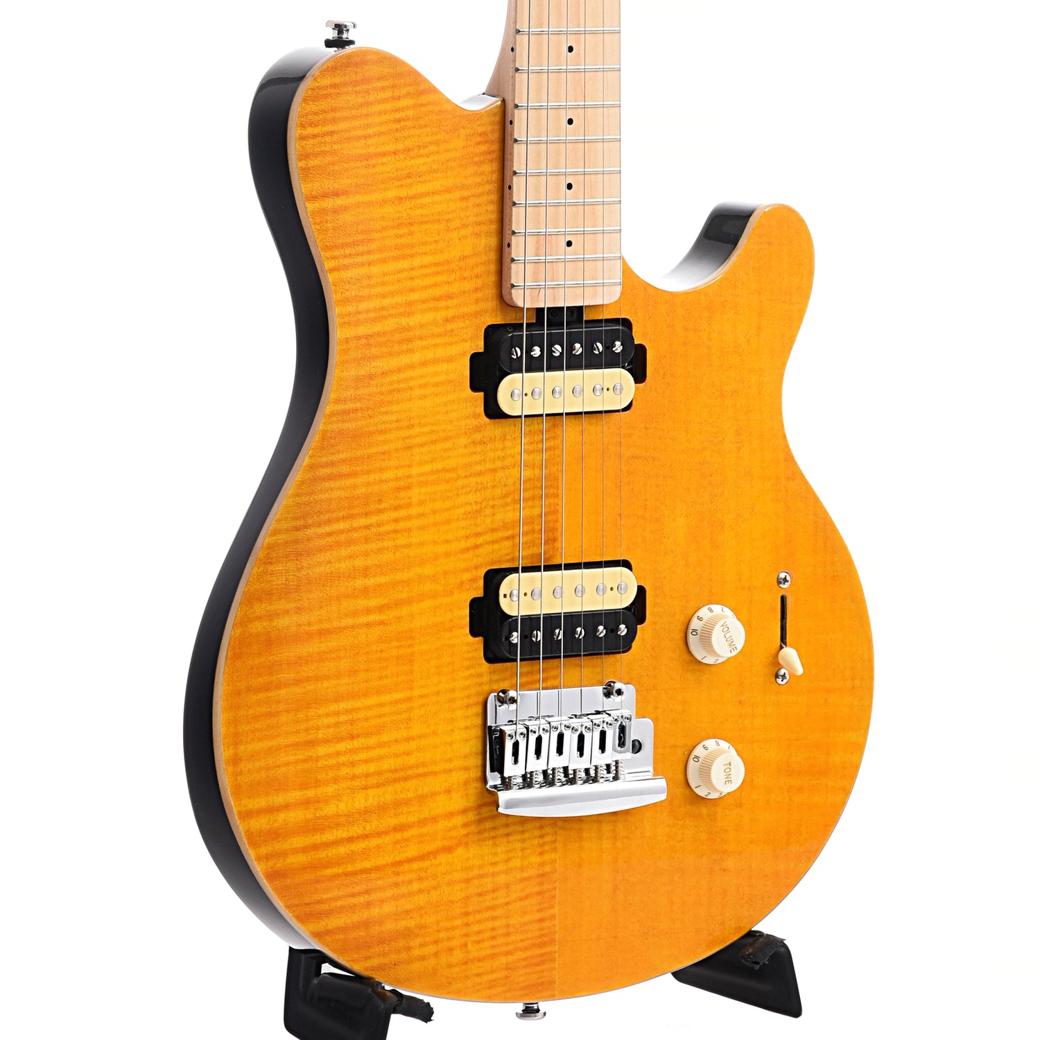 Image 3 of Sterling by Music Man Axis Electric Guitar Trans Gold Finish - SKU# AX3FM-TGO : Product Type Solid Body Electric Guitars : Elderly Instruments