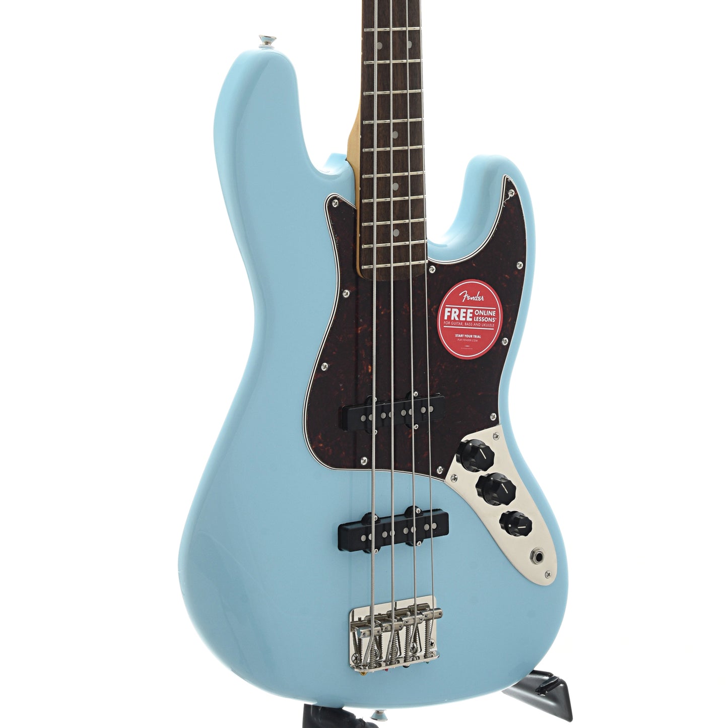 Front and Side of Squier Classic Vibe '60s Jazz Bass