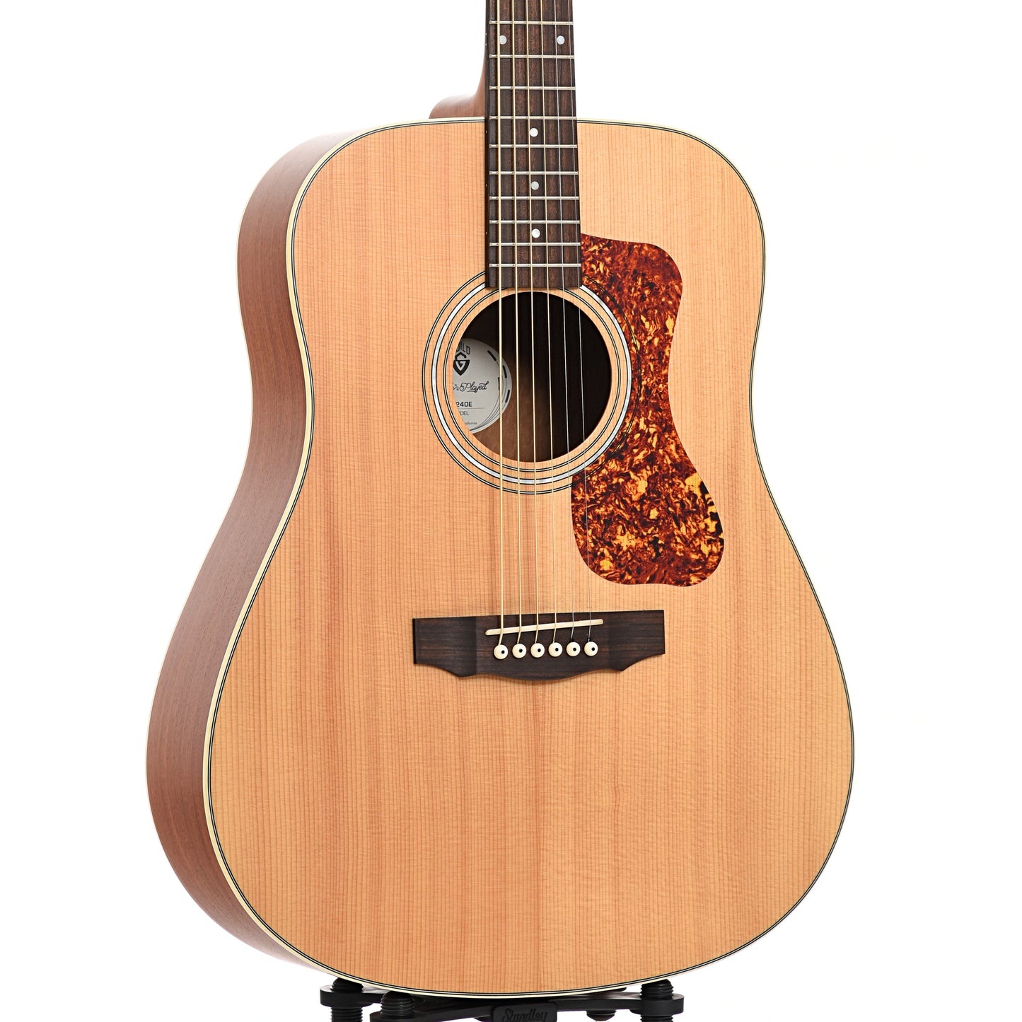 Front and side of Guild D-240E Acoustic