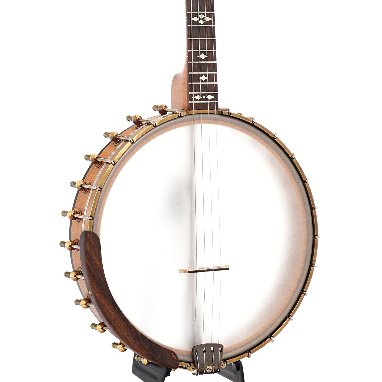 Front and Side of Ome Oracle 19-Fret, 12" Tenor Banjo