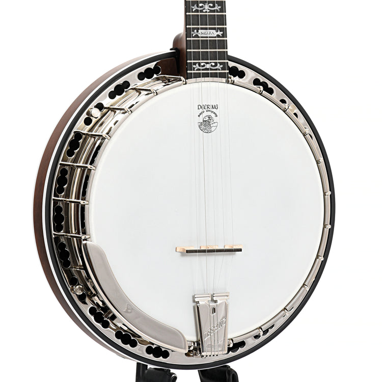 Front and Side of Deering Sierra Maple Banjo 