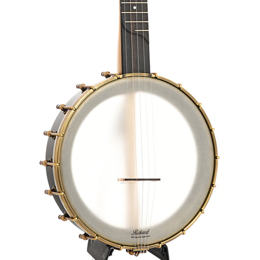 Front and Side of Rickard 11" Maple Ridge Openback Banjo 