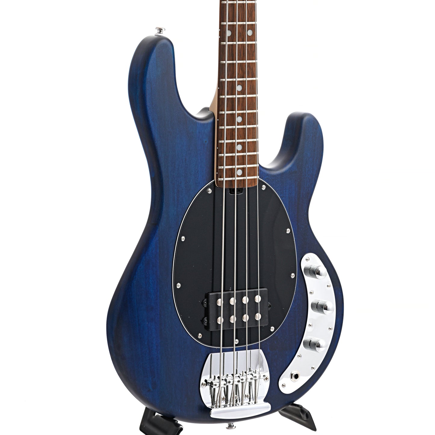 Image 3 of Sterling by Music Man StingRay 4 Bass, Trans Blue Satin Finish - SKU# RAY4-TBS : Product Type Solid Body Bass Guitars : Elderly Instruments