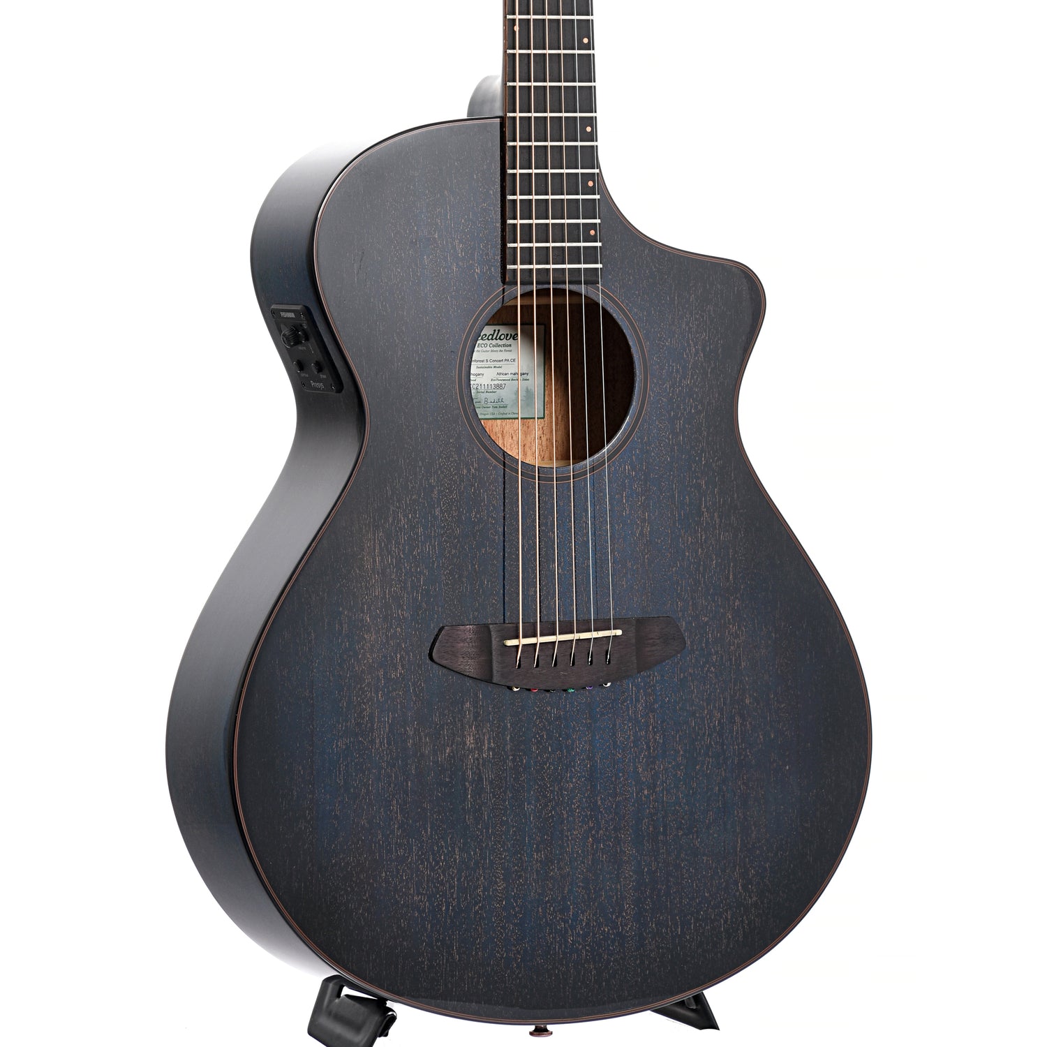 Image 3 of Breedlove Rainforest S Concert Papillon CE African Mahogany - African Mahogany Acoustic-Electric Guitar- SKU# BRF-CTP : Product Type Flat-top Guitars : Elderly Instruments