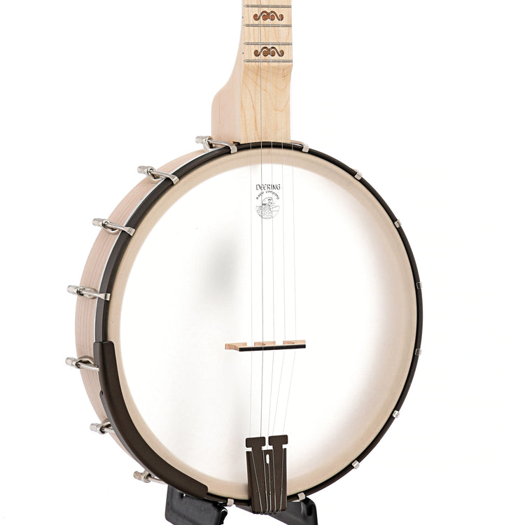 Front and side of Deering Goodtime Americana Limited Edition Bronze 12" Openback Banjo with Scooped Fretboard