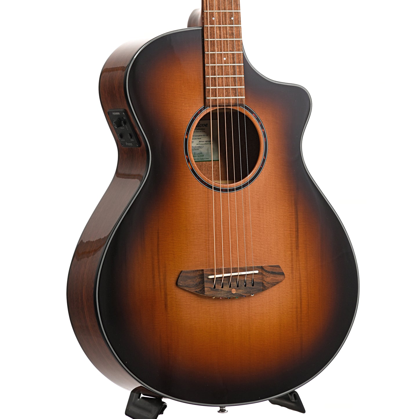 Image 3 of Breedlove Discovery S Concertina Edgeburst CE Red Cedar-African Mahogany Acoustic-Electric Guitar - SKU# DSCA44CERCAM : Product Type Flat-top Guitars : Elderly Instruments