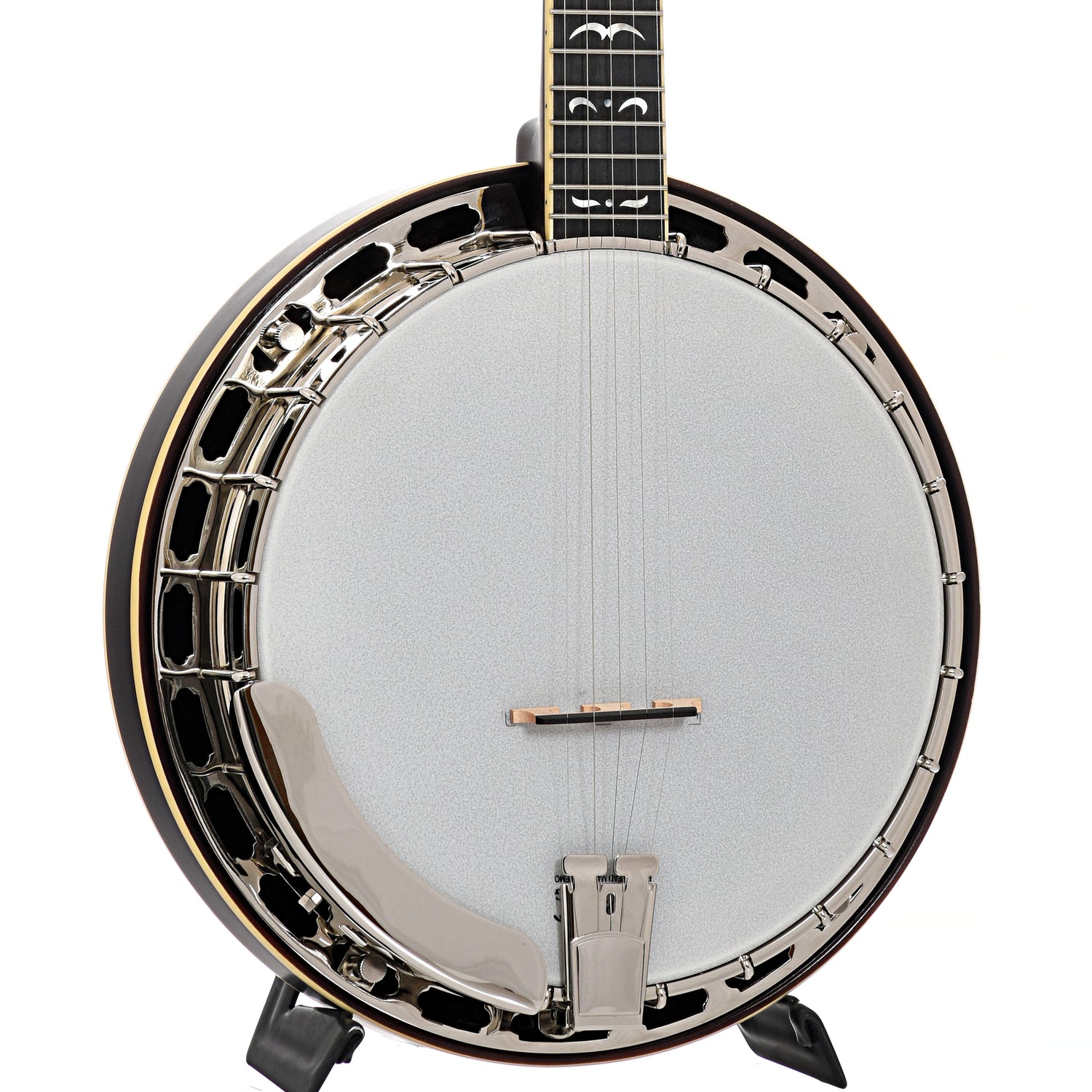 Front and side of Recording King Madison Deluxe Resonator Banjo, Maple