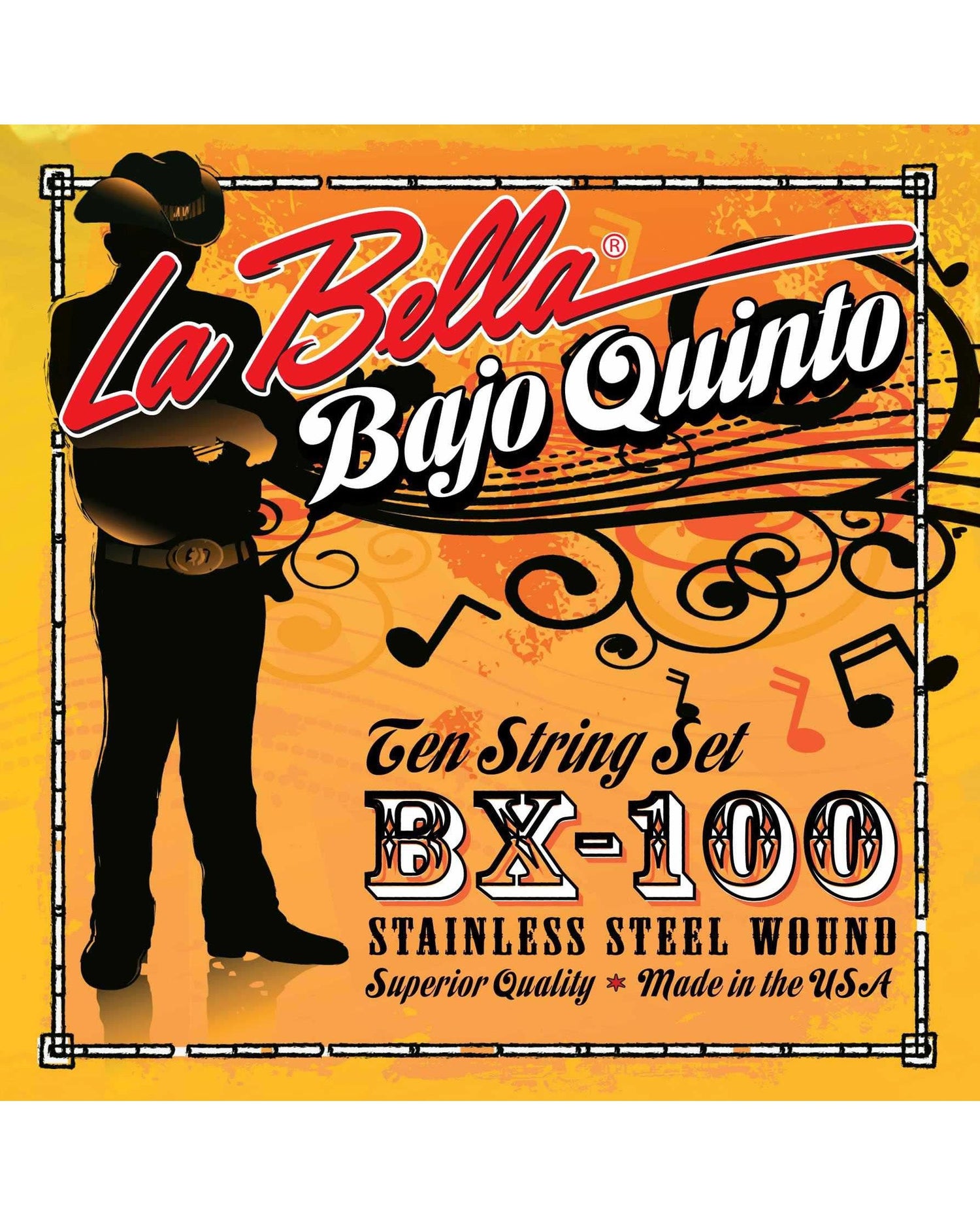 Image 1 of La Bella BX-100 Bajo Quinto Stainless Steel Wound Strings - SKU# LBX100 : Product Type Strings : Elderly Instruments