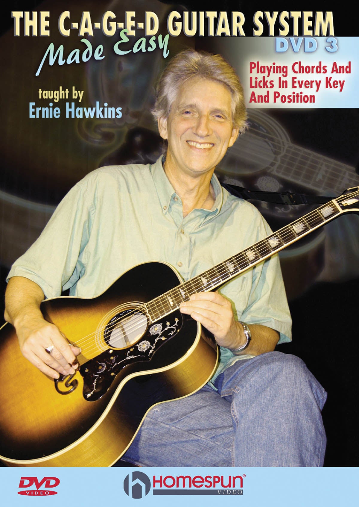 Image 1 of DVD-The CAGED Guitar System Made Easy: Vol. 3 - Exploring Blues and Ragtime Progressions - SKU# 300-DVD325 : Product Type Media : Elderly Instruments