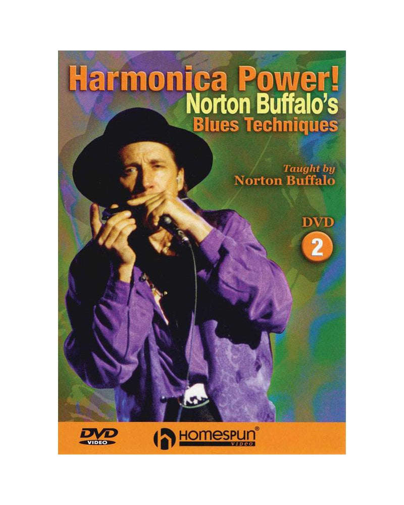 Image 1 of DIGITAL DOWNLOAD ONLY - Harmonica Power!: Vol. 2 - Norton Buffalo's Blues Techniques - SKU# 300-DVD209 : Product Type Media : Elderly Instruments