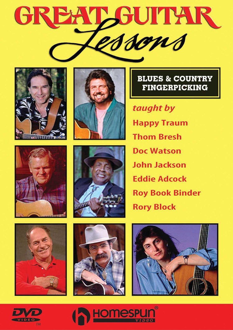 Image 1 of DVD - Great Guitar Lessons: Blues and Country Fingerpicking - SKU# 300-DVD291 : Product Type Media : Elderly Instruments