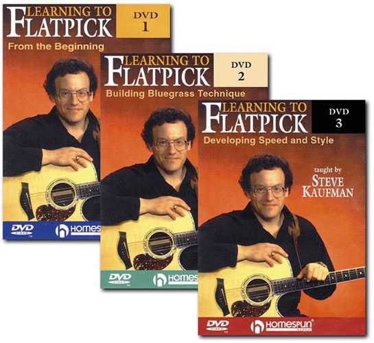 Image 1 of DVD - Learning to Flatpick-A Complete Course, From Bluegrass Basics to Advanced Techniques - SKU# 300-DVD348SET : Product Type Media : Elderly Instruments