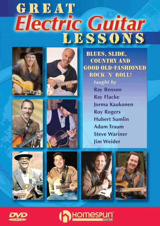 Image 1 of DVD - Great Electric Guitar Lessons - SKU# 300-DVD349 : Product Type Media : Elderly Instruments