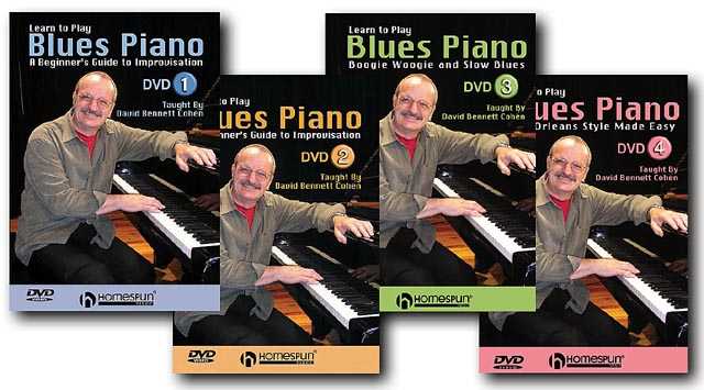 Image 1 of DVD - Learn to Play Blues Piano: Four DVD Set - SKU# 300-DVD353SET : Product Type Media : Elderly Instruments
