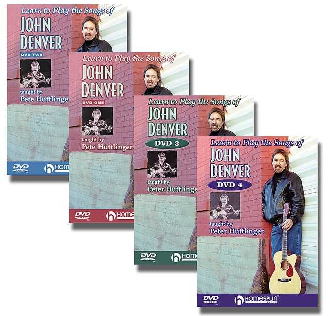 Image 1 of DVD - Learn to Play the Songs of John Denver: Four DVD Set - SKU# 300-DVD356SET : Product Type Media : Elderly Instruments