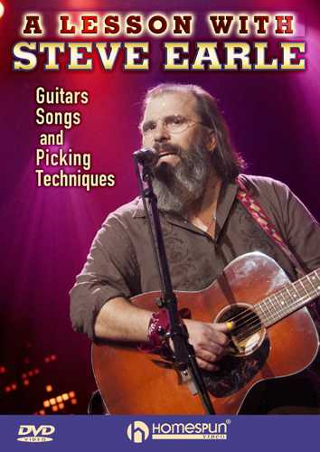 Image 1 of DVD-A Lesson with Steve Earle - Guitars, Songs, Picking Techniques and Arrangements - SKU# 300-DVD419 : Product Type Media : Elderly Instruments