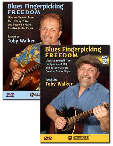 Image 1 of DVD - Blues Fingerpicking Freedom: Two DVD Set - Liberate Yourself From the Tyranny of Tab - SKU# 300-DVD438SET : Product Type Media : Elderly Instruments