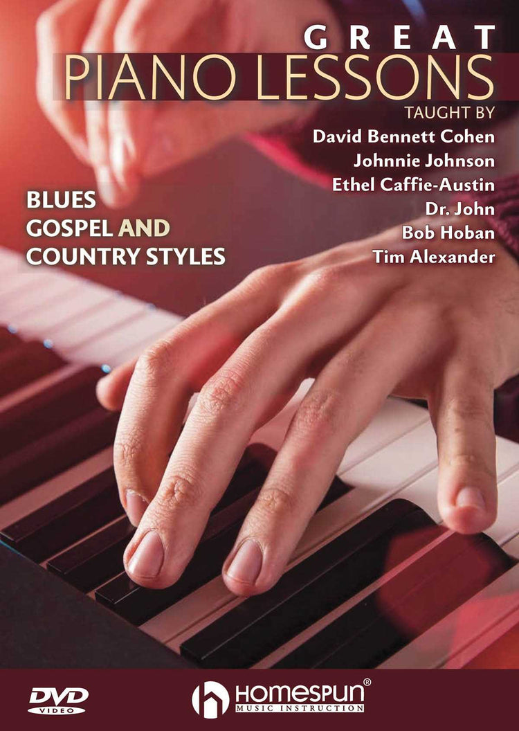 Image 1 of DVD - Great Piano Lessons - Blues, Gospel and Country Styles - SKU# 300-DVD471 : Product Type Media : Elderly Instruments