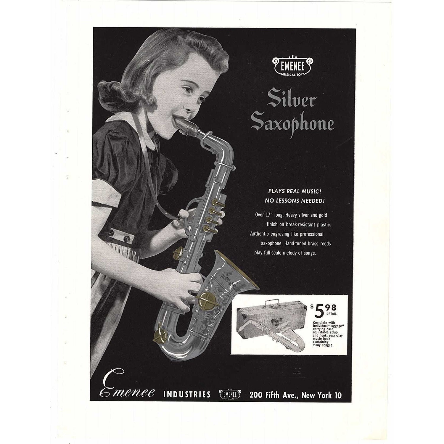 Image 1 of Emenee Ukulele Trade Advertisement (1950's) - SKU# 300U-2240 : Product Type Media : Elderly Instruments