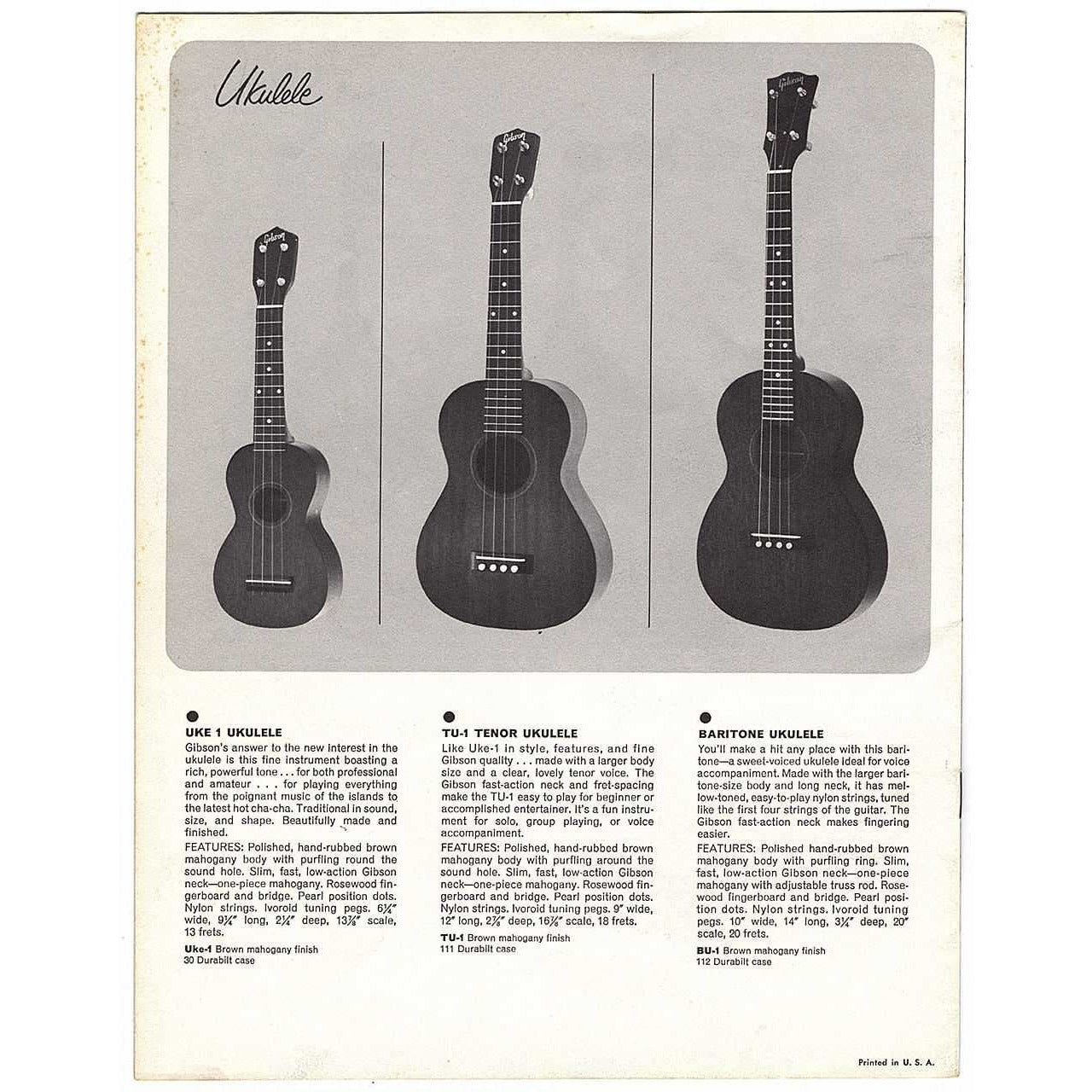 Image 1 of Gibson "Traditional" Catalog Supplement (1964-65) - SKU# 300U-2856 : Product Type Media : Elderly Instruments