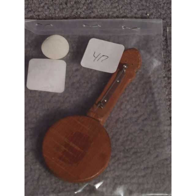 Image 2 of Wooden Banjo Pin (c.1940's) - SKU# 300U-417 : Product Type Media : Elderly Instruments