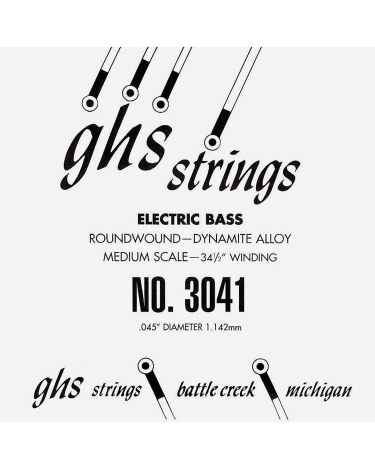 Image 1 of GHS Single Bass Boomers Medium Electric Bass String .045, Medium Scale, Clearance Sale! - SKU# 3041 : Product Type Strings : Elderly Instruments