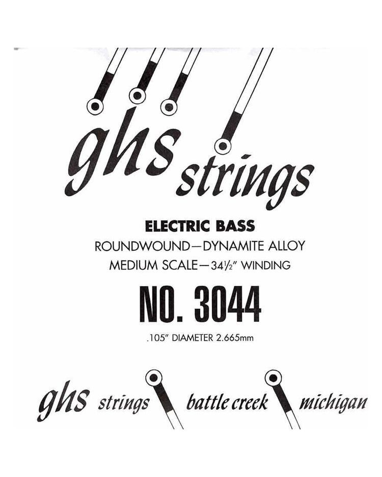 Image 1 of GHS Single Bass Boomers Medium Electric Bass Guitar String .105, Medium Scale - SKU# 3044 : Product Type Strings : Elderly Instruments
