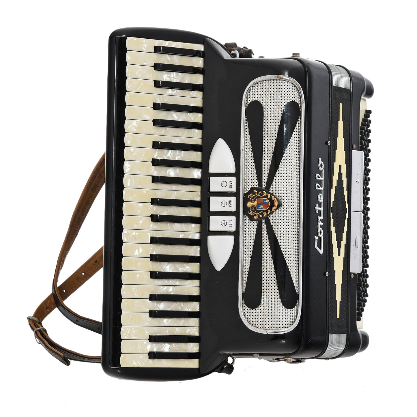 Right front side of Contello Keyboard Accordion