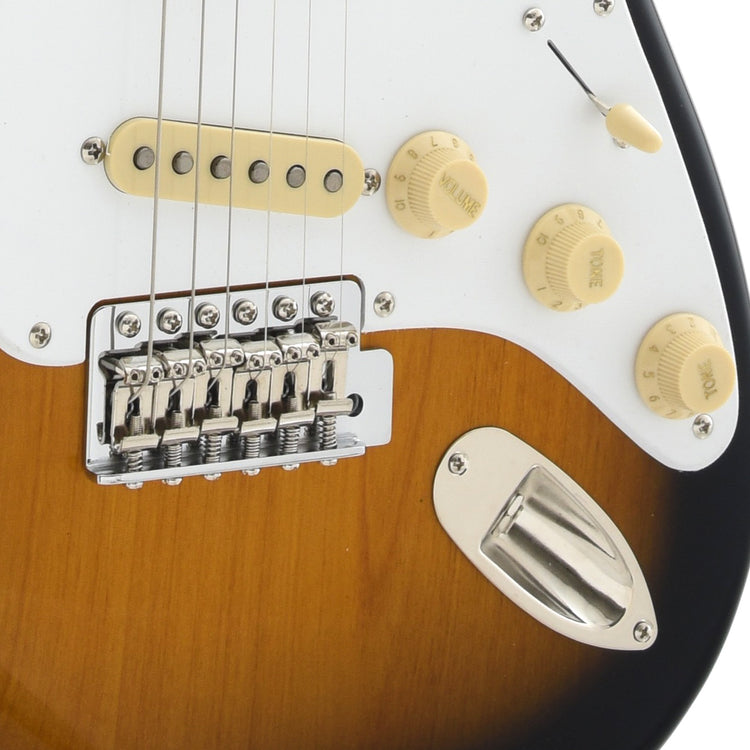 Image 4 of Squier Classic Vibe '50s Stratocaster, 2-Color Sunburst - SKU# SCVS5-2SB : Product Type Solid Body Electric Guitars : Elderly Instruments