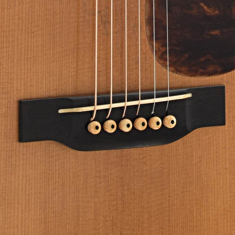 Bridge of Pre-War Guitars Co. Herringbone Brazilian Rosewood