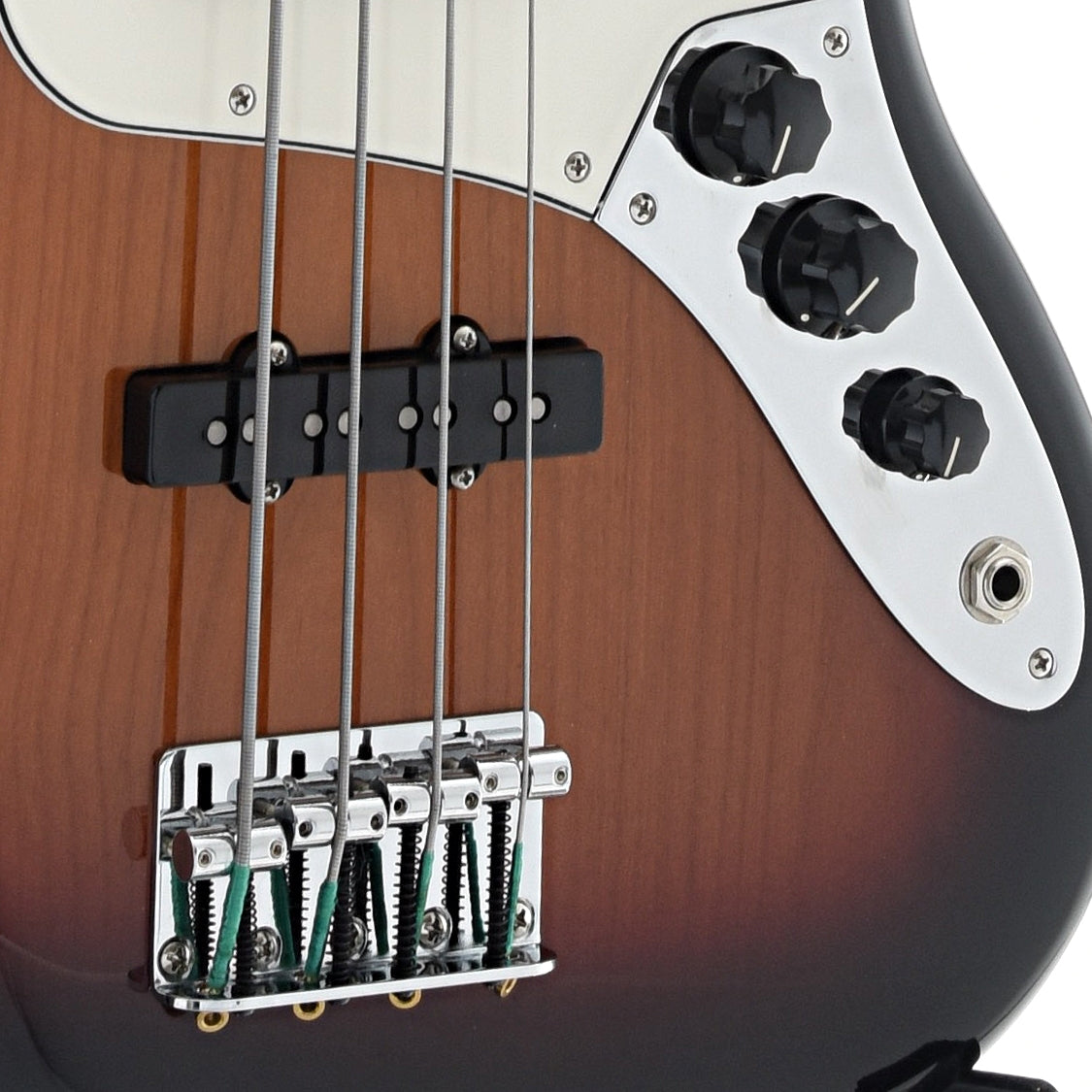 Bridge of Fender Player Jazz Bass Fretless, 3 Color Sunburst