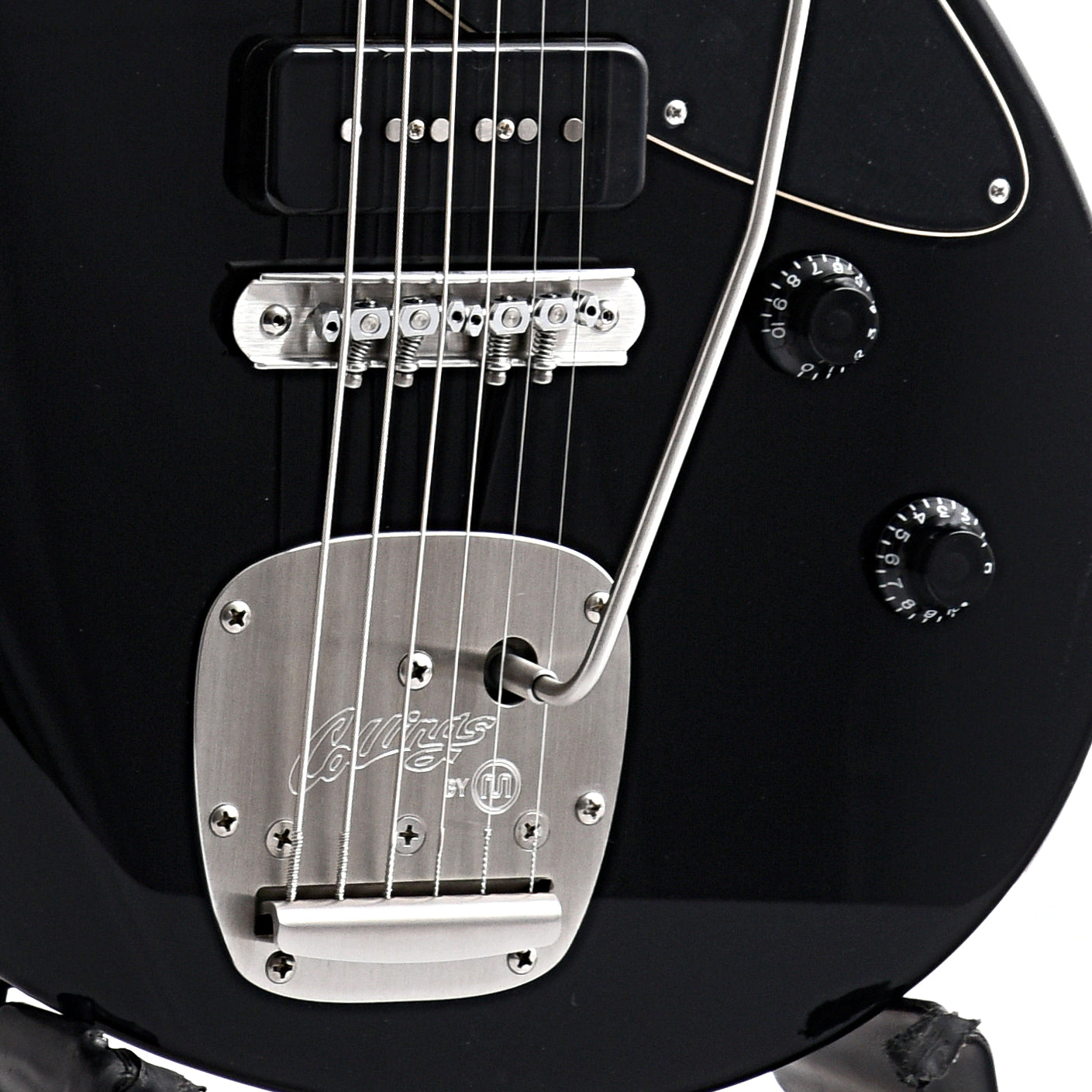 Image 4 of Collings 360 Baritone & Case, Jet Black - SKU# 360BAR-BLK : Product Type Solid Body Electric Guitars : Elderly Instruments