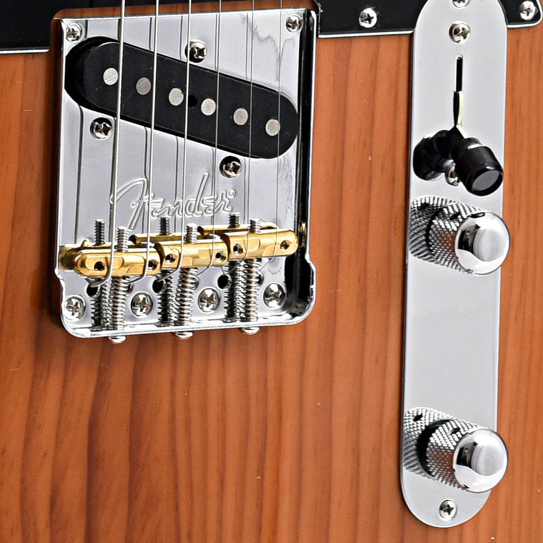 Bridge and controls of Fender American Professional II Telecaster, Roasted Pine