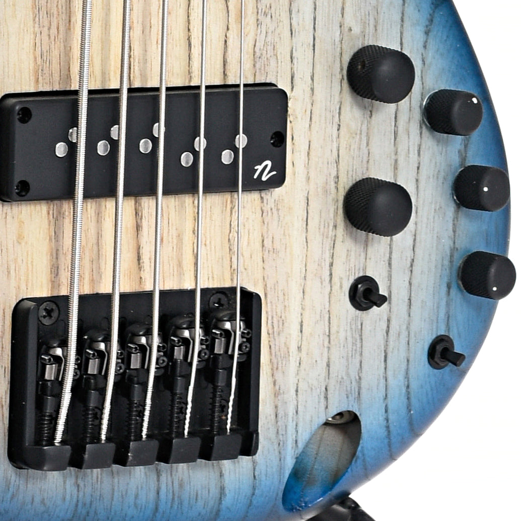 Image 4 of Ibanez SR605E 5-String Bass, Cosmic Blue Starburst Flat- SKU# SR605E-CTF : Product Type Solid Body Bass Guitars : Elderly Instruments