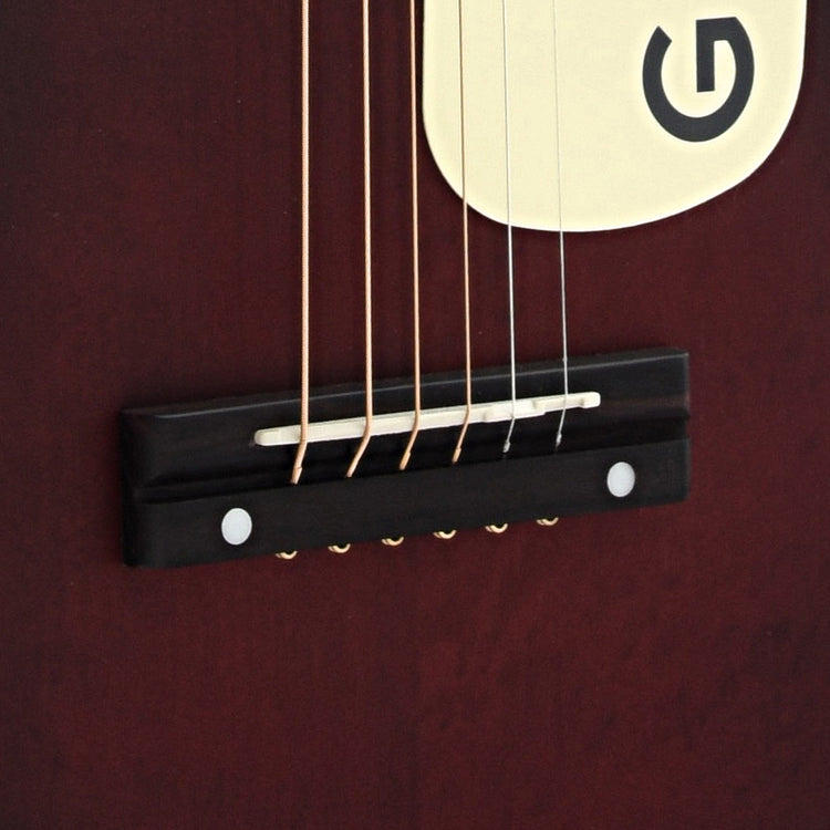 Bridge of Gretsch G9500 Jim Dandy Flat Top Acoustic Guitar