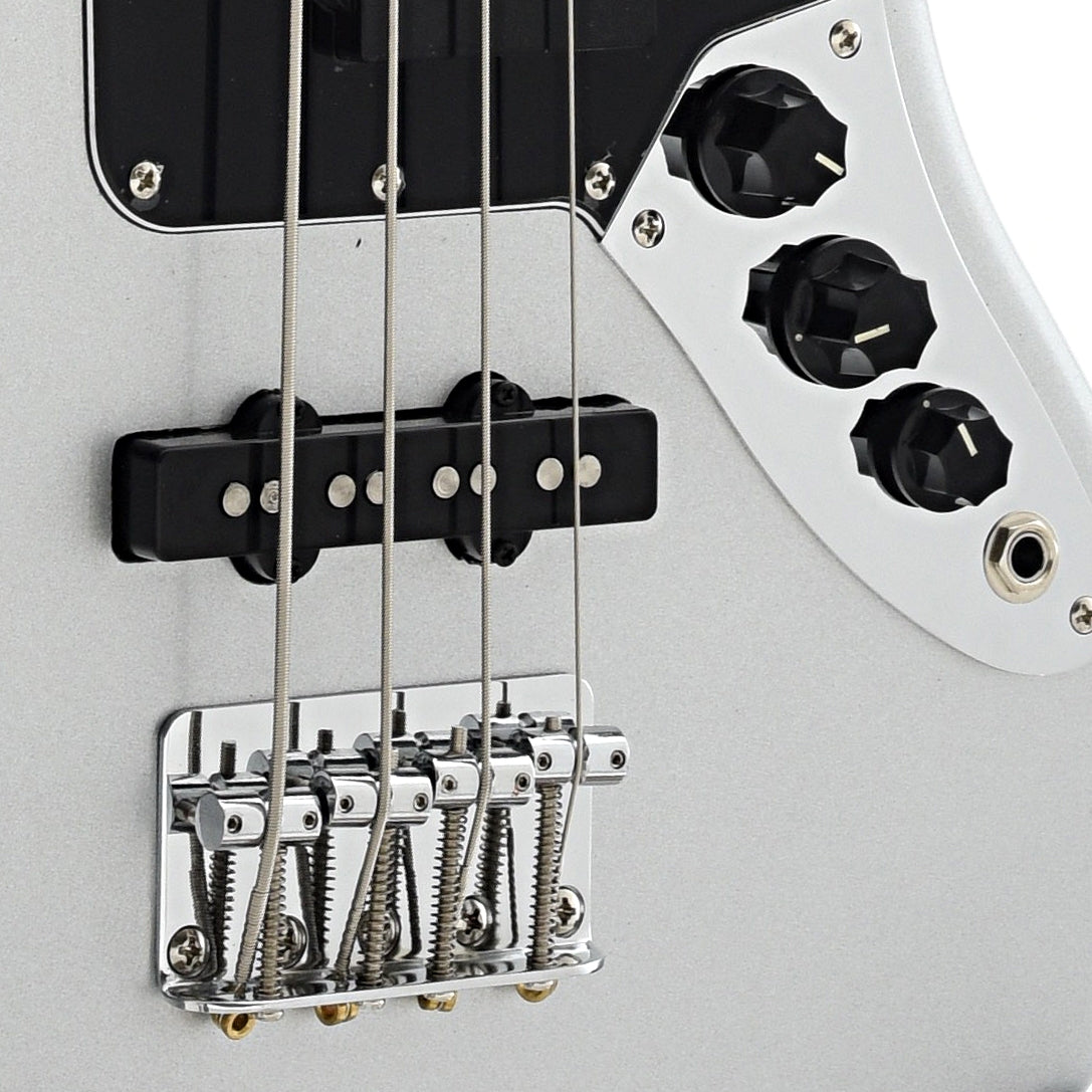 Image 3 of Squier Vintage Modified Jaguar Bass Special SS, Short Scale - SKU# SVMJBSS-SIL : Product Type Solid Body Bass Guitars : Elderly Instruments