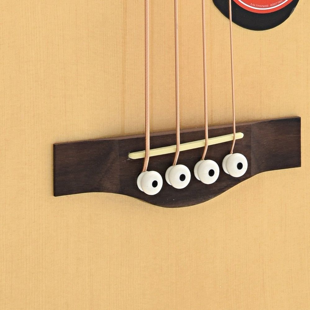 Bridge of Fender CB-60SCE Acoustic Bass, Natural Finish