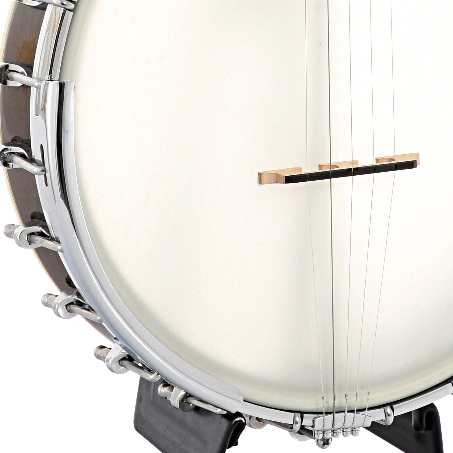 Armrest, tailpiece and bridge of Gold Tone WL-250 Whyte Laydie Openback Banjo