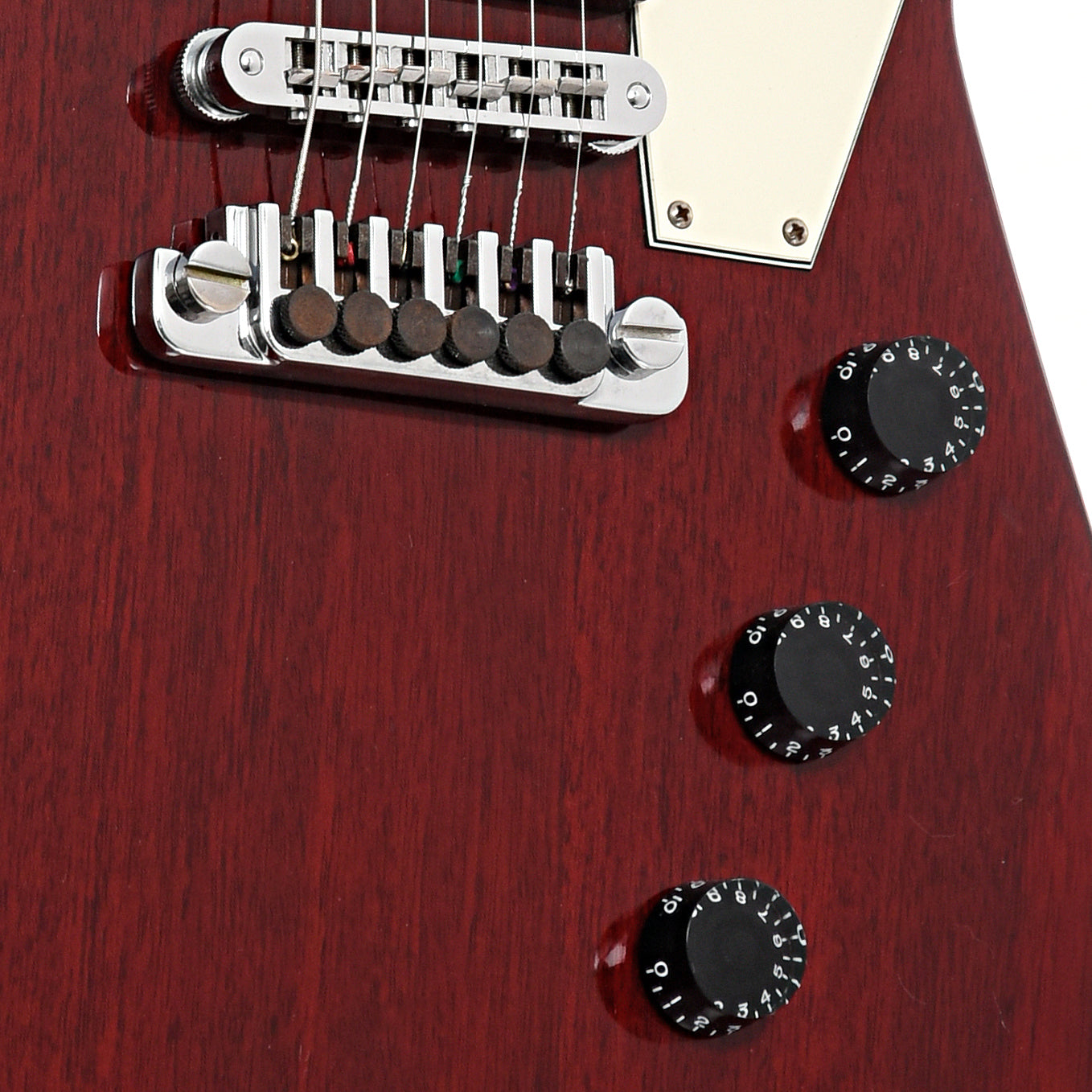 tailpiece, bridge and controls of Gibson Explorer