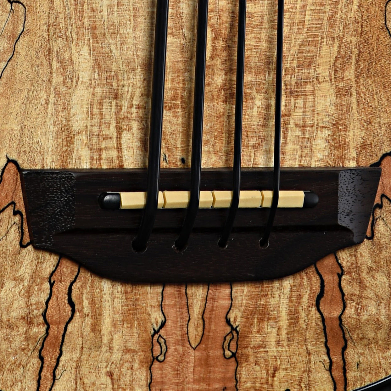 Image 3 of Kala U-Bass Spalted Maple Fretted Mini-Bass - SKU# UBSMPL : Product Type Acoustic Bass Guitars : Elderly Instruments