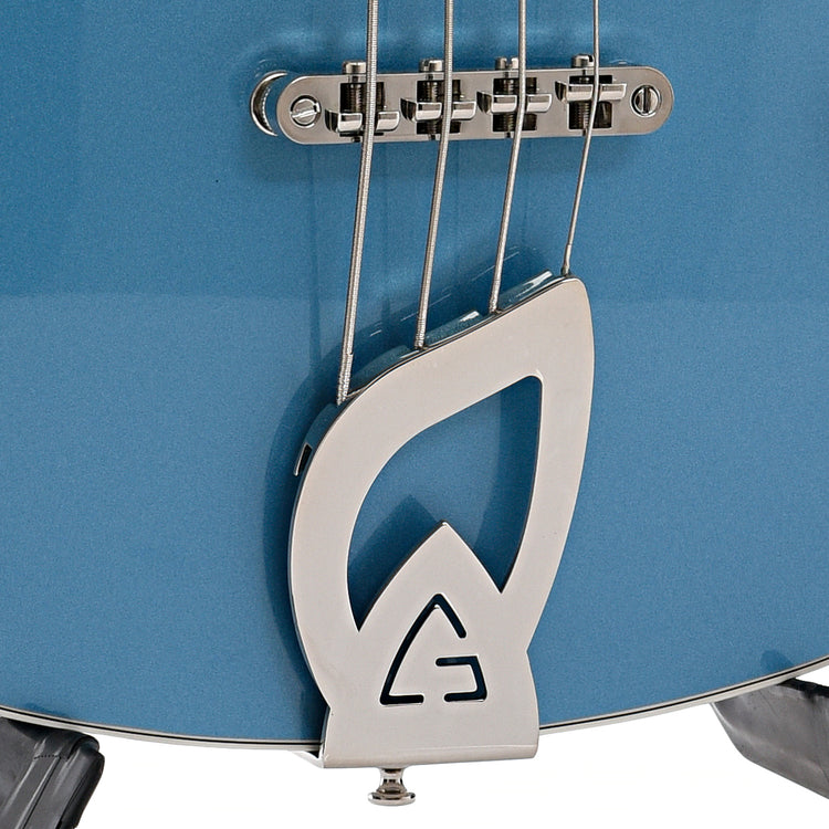 Tailpiece and Bridge of Guild Starfire 1 Bass, Pelham Blue