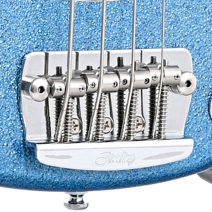 Image 4 of Sterling by Music Man StingRay34 4-String Bass, Blue Sparkle- SKU# RAY34-BSK : Product Type Solid Body Bass Guitars : Elderly Instruments